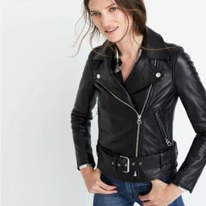Madewell “Ultimate Leather Motorcycle Jacket” in Medium